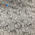 100% Polyester Floral Printed Flock Crepe Abaya Fabric